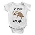 Sloth My Spirit Animal Nap Sloth Lazy 843 Shirt Baby Onesie