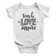 Teach Love Inspire Teacher Appreciation Day Back To School Baby Onesie