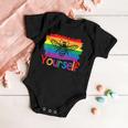 Bee Bee Bee Yourself Butterfly Gay Pride Lgbtq Funny Rainbow Bee Bee V12 Baby Onesie