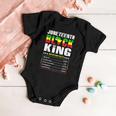 Juneteenth Black King Nutritional Facts Boys Baby Onesie