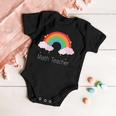 Math Teacher With Rainbow Design Baby Onesie