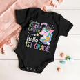 Unicorn Girl Goodbye Kindergarten Hello 1St Grade Graduation Baby Onesie