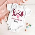 Arteriovenous Malformation Warrior Butterfly Funny Unicorn Burgundy Ribbon Arteriovenous Malformation Support Arteriovenous Malformation Awareness Baby Onesie