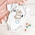 Coffee Teach Repeat Cute Coffee Lover Teacher Quote Baby Onesie