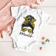 Sunflowers Mom Life Messy Bun Hair Sunglasses Mothers Day Baby Onesie