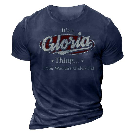 Its A Gloria Thing You Wouldnt Understand Shirt Personalized Name Gifts T Shirt Shirts With Name Printed Gloria 3D Print Casual Tshirt Seseable UK