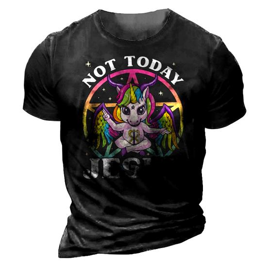 Funny Unicorn Vintage, Not Today Jesus Satanic Unicorn Satan T-Shirt Funny Unicorn Vintage, Not Today Jesus Satanic Unicorn Satan T-Shirt