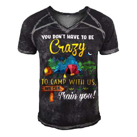 To Camp With Us We Can Train You Tshirt Camper Camping Lover
