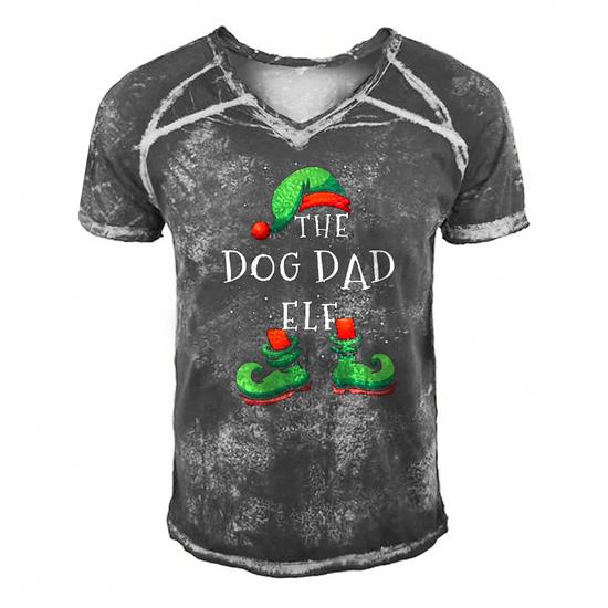 Mens Daddy Elf Matching Family Christmas Pajama Shirt Gift Men