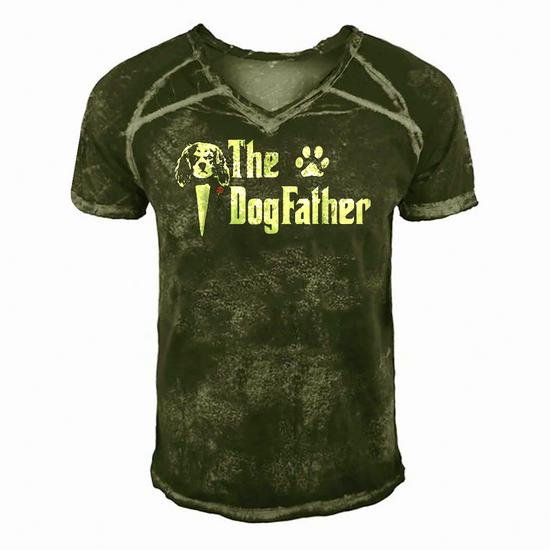 Mens The Dogfather Cavalier King Charles Spaniel Dog Dad Tshirt Mens The Dogfather Cavalier King Charles Spaniel Dog Dad Tshirt