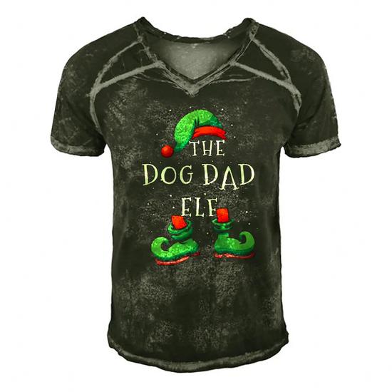 Mens Daddy Elf Matching Family Christmas Pajama Shirt Gift Men