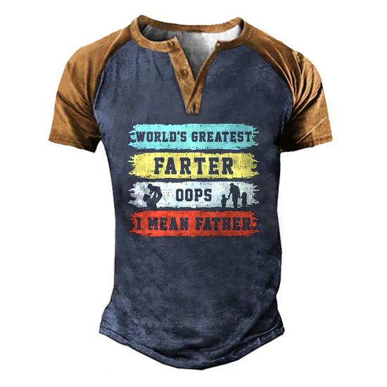 Mens World's Greatest Farter Oops! I Mean Father Shirt Mens World's Greatest Farter Oops! I Mean Father Shirt