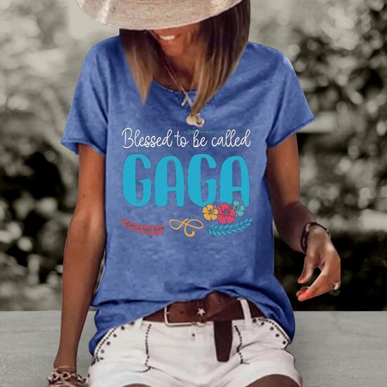 Womens Blessed To Be Called Gaga Colorful Gifts-Grandma Tee Womens Blessed To Be Called Gaga Colorful Gifts-Grandma Tee