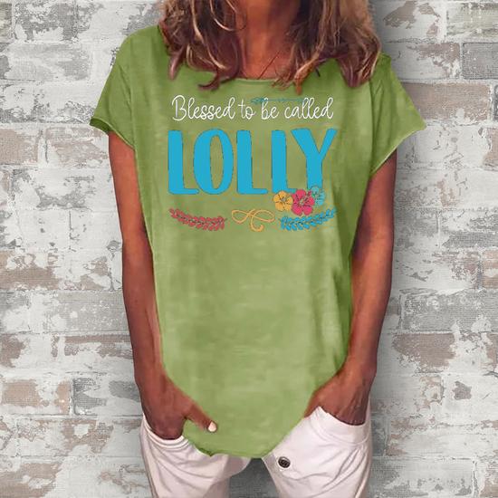 Womens Blessed To Be Called Lolli Colorful Gifts-Grandma Tee Womens Blessed To Be Called Lolli Colorful Gifts-Grandma Tee