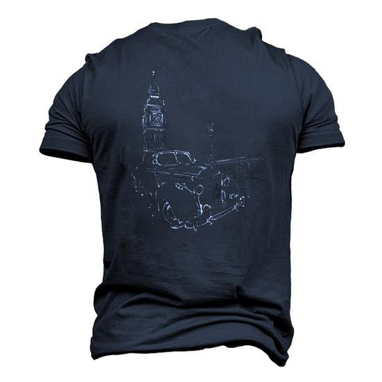 London Retro Big Ben Art T-Shirt Clock Tower England Tee London Retro Big Ben Art T-Shirt Clock Tower England Tee
