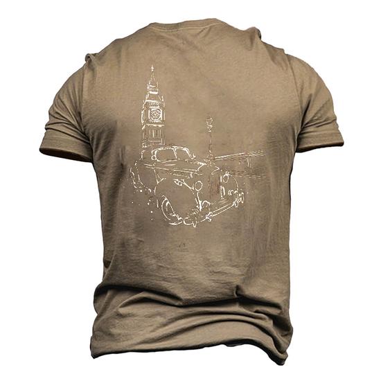 London Retro Big Ben Art T-Shirt Clock Tower England Tee London Retro Big Ben Art T-Shirt Clock Tower England Tee